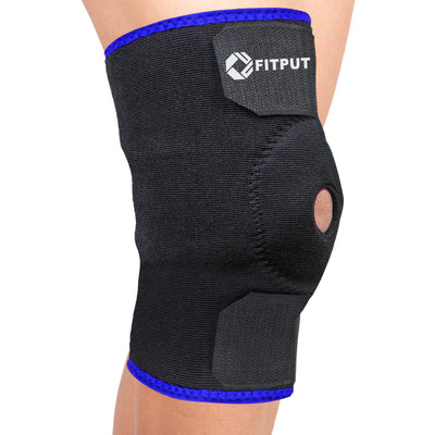 Knee Cap Support Brace for Sports | Gym | Running for Men and Women(Pack of 1) Knee Support (Blue)