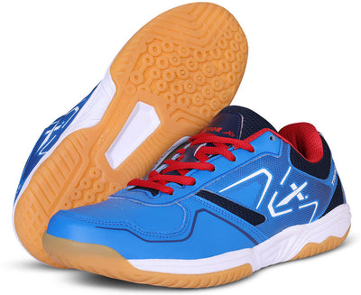 TRACKLE Badminton Shoes For Men (Blue | Red)