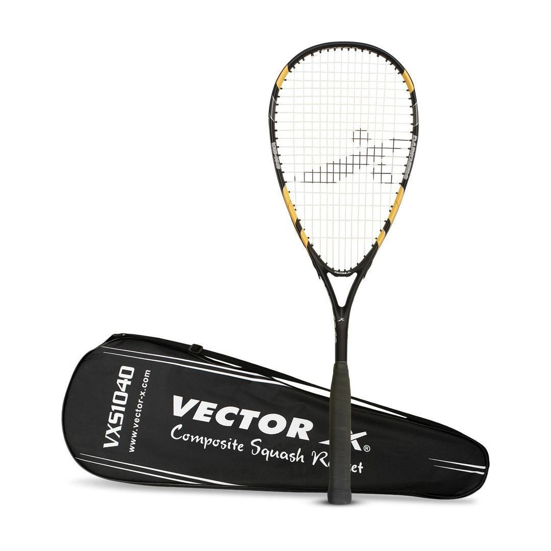 Squash Racquet With Full Cover (Black | Size: 27 Inch)