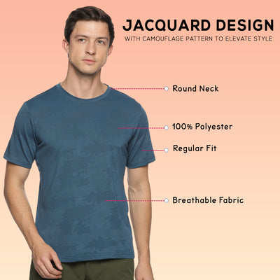 Men's Breathable Camouflage Jacquard designed Training Tshirt