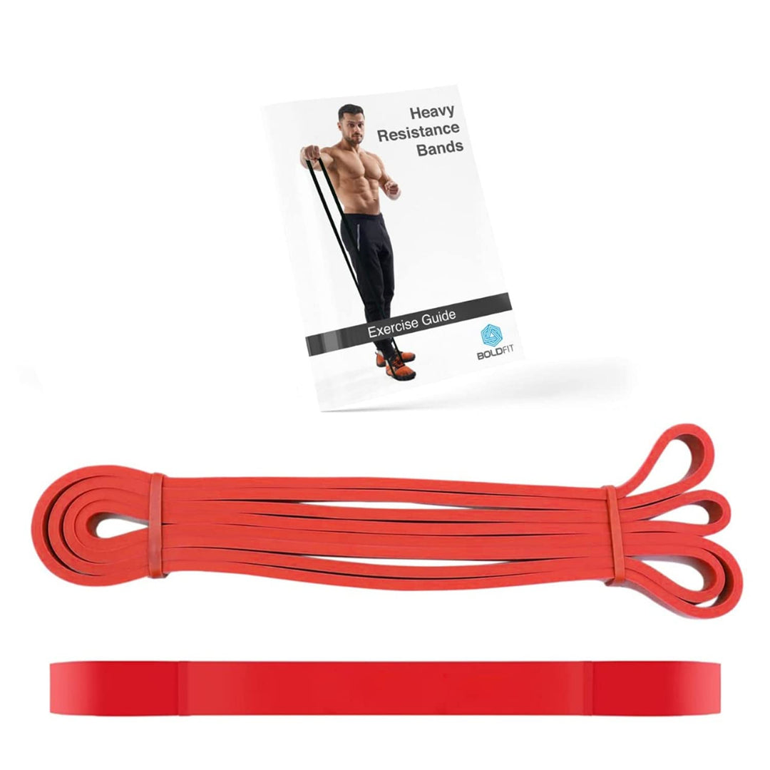 Boldfit Heavy Resistance Band for Workout Set Exercise & Stretching Pull Up Bands for Home Exercise-Red,7-15Kg