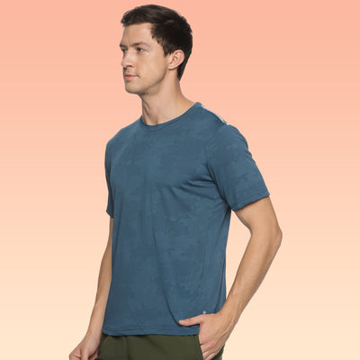 Men's Breathable Camouflage Jacquard designed Training Tshirt