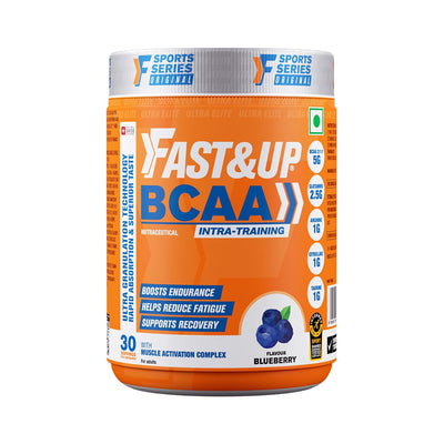 Fast&Up BCAA Advanced - 450 Gms, 30 Servings, (Blueberry Flavour) Informed Sport Certified BCAA that helps in Muscle Recovery & Endurance, BCAA (2:1:1) + Muscle Activators + Electrolytes