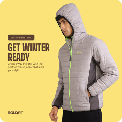 Boldfit Winter Jackets for Men & Boys Full Sleeve (Grey)