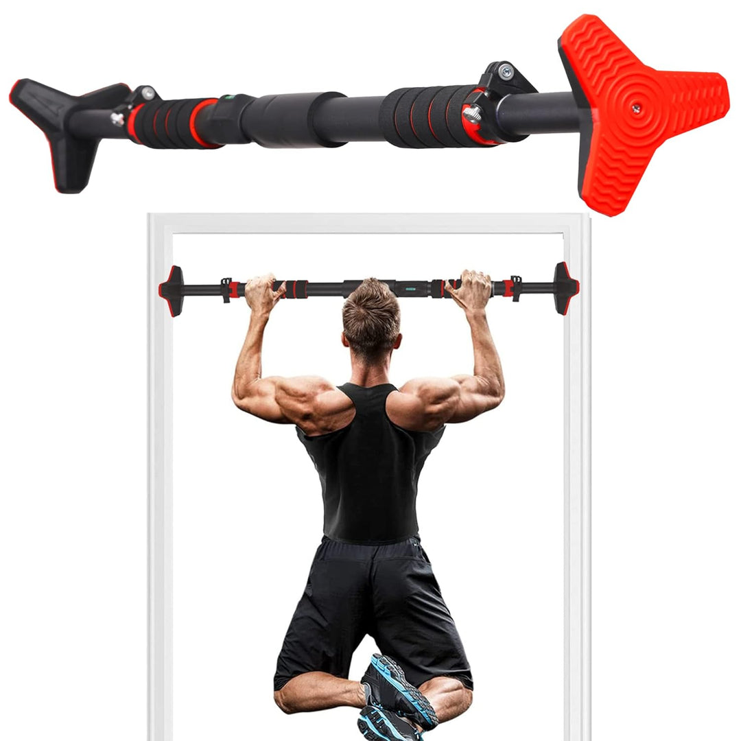 Boldfit Pull Up Bars For Home Workout -Chin Up Bar Gym Accessories for Men Door Way Adjustable Hanging Rod Without Screw, Anti-skid Grip, Strength Training Exercise Bar- Pullup Bar