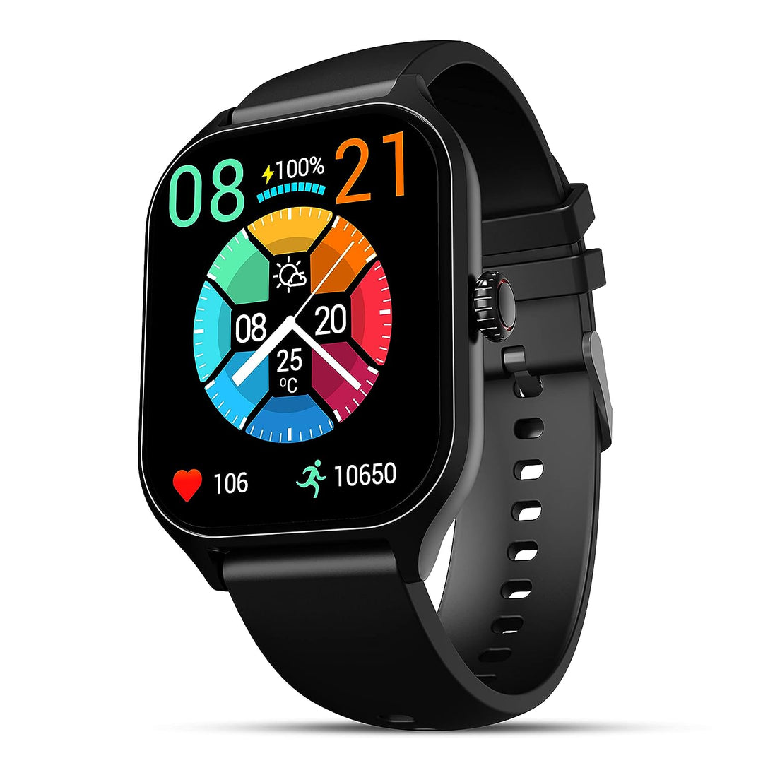 Marv Raze 1.96" Display | Advanced Bluetooth Calling Smart Watch | Smart AI Voice Assistant | 60 Hz Refresh Rate | Health | SpO2 & Stress Monitoring | Fast Charging (Black)