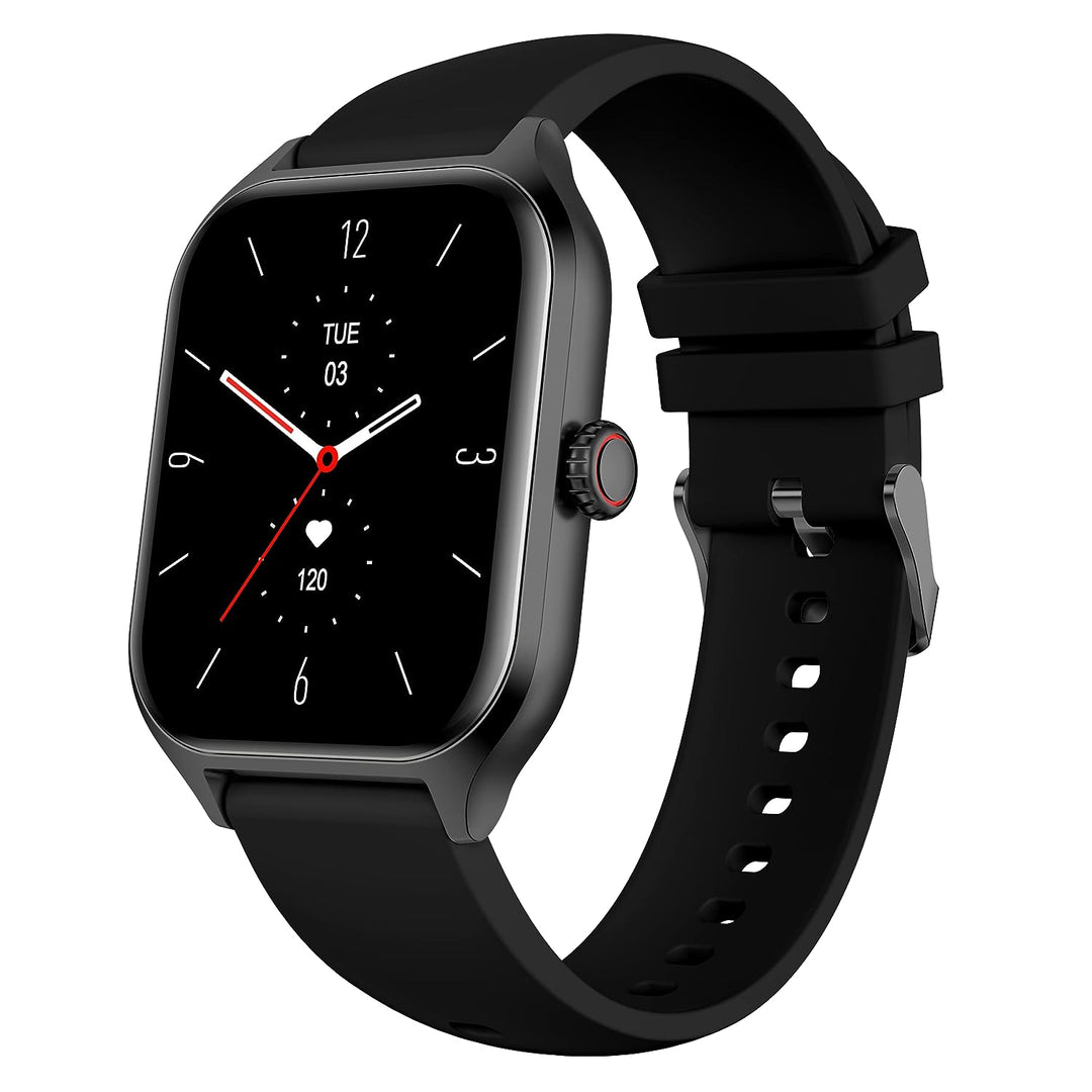 Marv Raze 1.96" Display | Advanced Bluetooth Calling Smart Watch | Smart AI Voice Assistant | 60 Hz Refresh Rate | Health | SpO2 & Stress Monitoring | Fast Charging (Black)