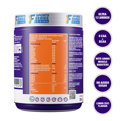 FAST&UP EAA Intra - Training/Workout drink Powder(EAAx9) with BCAA+Electrolyte Blend+ helps provide Muscle Recovery|Hydration|Performance All 9 Essential Amino Acid- 30 servings (Lemon Zest), Purple