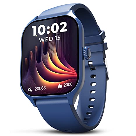 Marv Raze 1.96" Display | Advanced Bluetooth Calling Smart Watch | Smart AI Voice Assistant | 60 Hz Refresh Rate | Health | SpO2 & Stress Monitoring | Fast Charging (Blue)