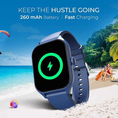 Marv Raze 1.96" Display | Advanced Bluetooth Calling Smart Watch | Smart AI Voice Assistant | 60 Hz Refresh Rate | Health | SpO2 & Stress Monitoring | Fast Charging (Blue)