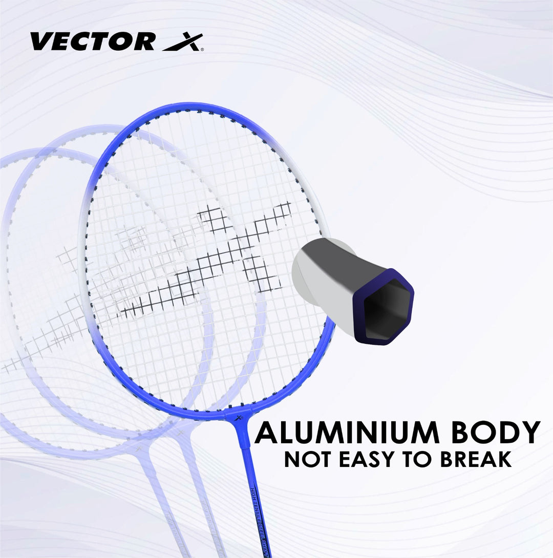 VXB-150 Without Cover Multicolor Strung Badminton Racquet (Pack of: 2 | 75 g)