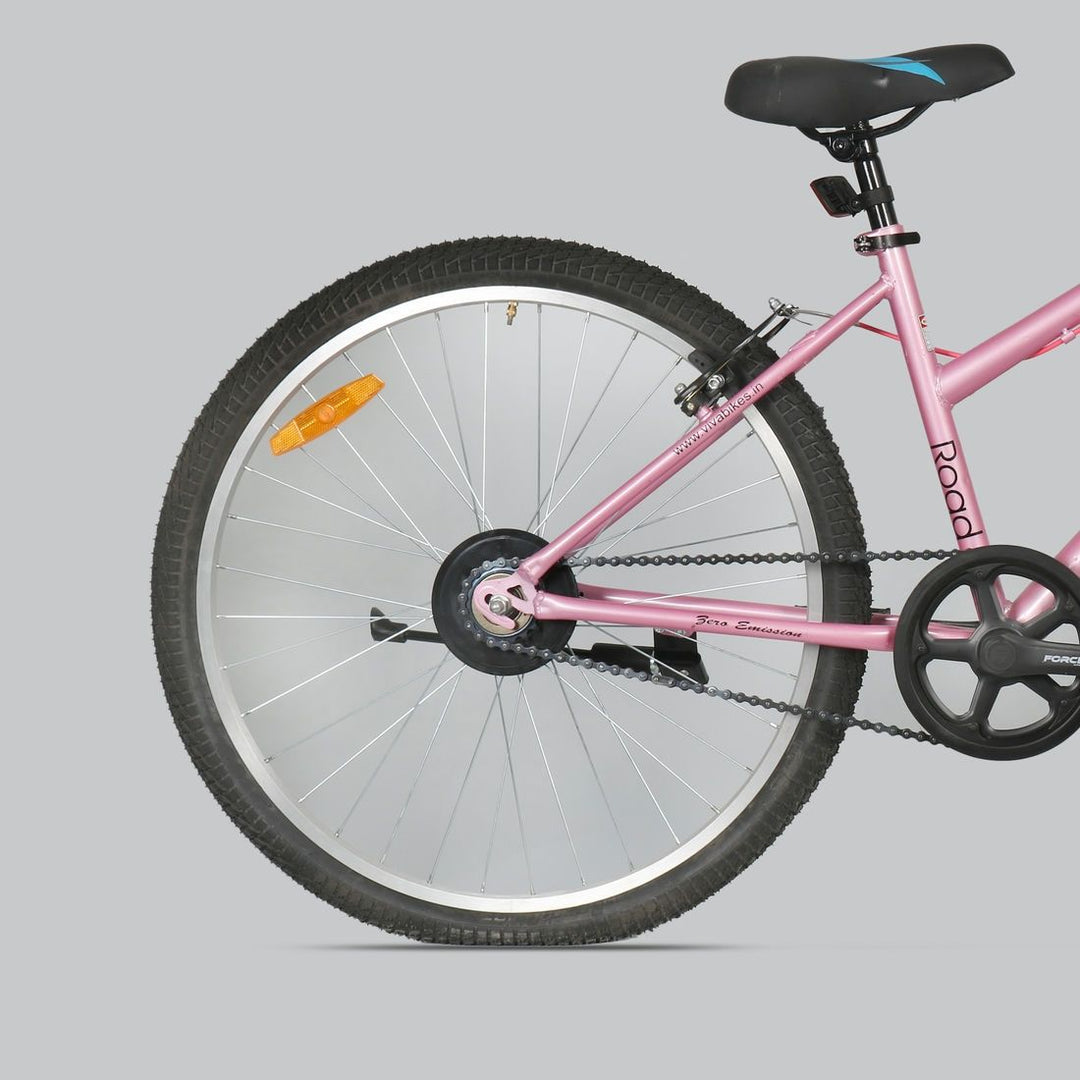 Zero Emission 26T City Single Speed Bike for Women's with 16.5  Steel Frame Suitable for Age : 16years to Above || Height : 5 ft 2  to 5ft 11 