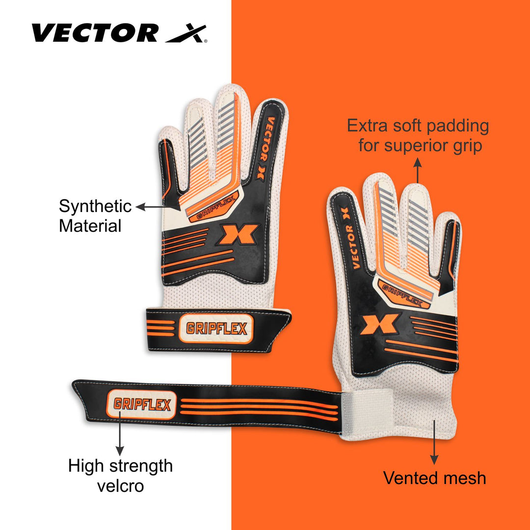 Gripflex Goalkeeping Gloves (White | Black | Orange)