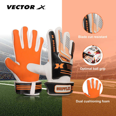 Gripflex Goalkeeping Gloves (White | Black | Orange)
