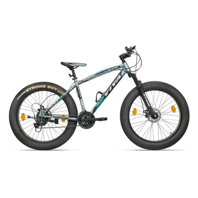 Bluster 26T | 21 Gear | Multi Speed Fat Bike for Adults (Stone Grey) Suitable for Age : 17 years to above || Height : 5 ft 2  to 5ft 11 