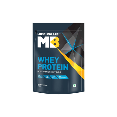 MuscleBlaze 100% Whey Protein Supplement Powder with Digestive Enzyme, 1 kg (2.2 lb), 28 Servings (Rich Milk Chocolate)