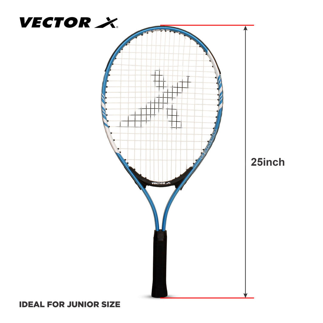 VXT 520 25 inches With 3/4 Cover Strung Tennis Racquet Blue Strung Tennis Racquet (Pack of: 1 | 190 g)