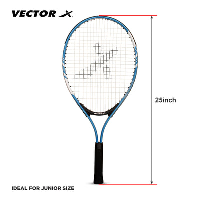 VXT 520 25 inches Blue With Full Cover Strung Tennis Racquet Multicolor Strung Tennis Racquet (Pack of: 1 | 190 g)
