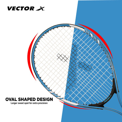 VXT 520 25 inches With 3/4 Cover Strung Tennis Racquet Blue Strung Tennis Racquet (Pack of: 1 | 190 g)