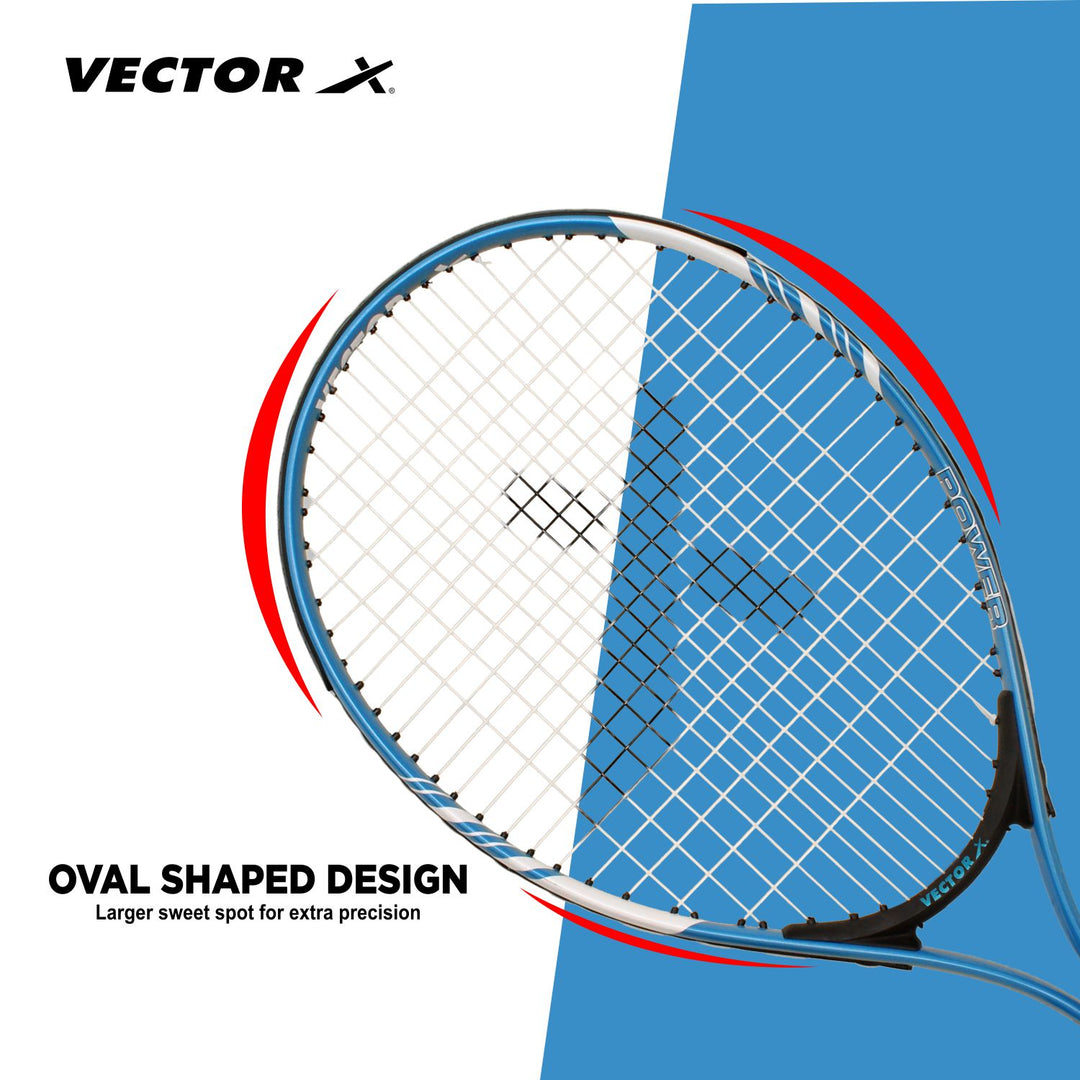 VXT 520 25 inches Blue With Full Cover Strung Tennis Racquet Multicolor Strung Tennis Racquet (Pack of: 1 | 190 g)