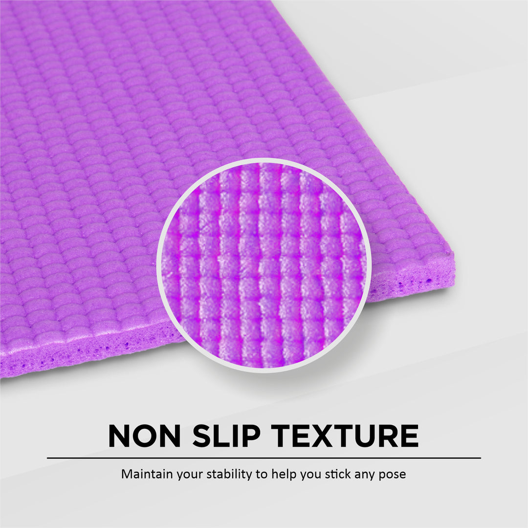Non-Toxic Phthalate Free Best Quality and Anti slip PVC Eco Friendly 6 mm mm Yoga Mat (Purple)