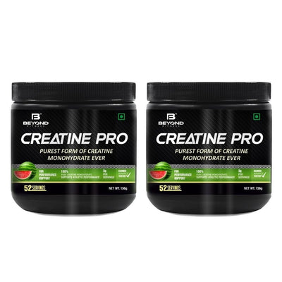 Beyond Fitness Creatine Pro-Supports Muscle Energy and Strength, 3000mg pure Creatine Monohydrate, Watermelon, 312gm (Pack of 2)