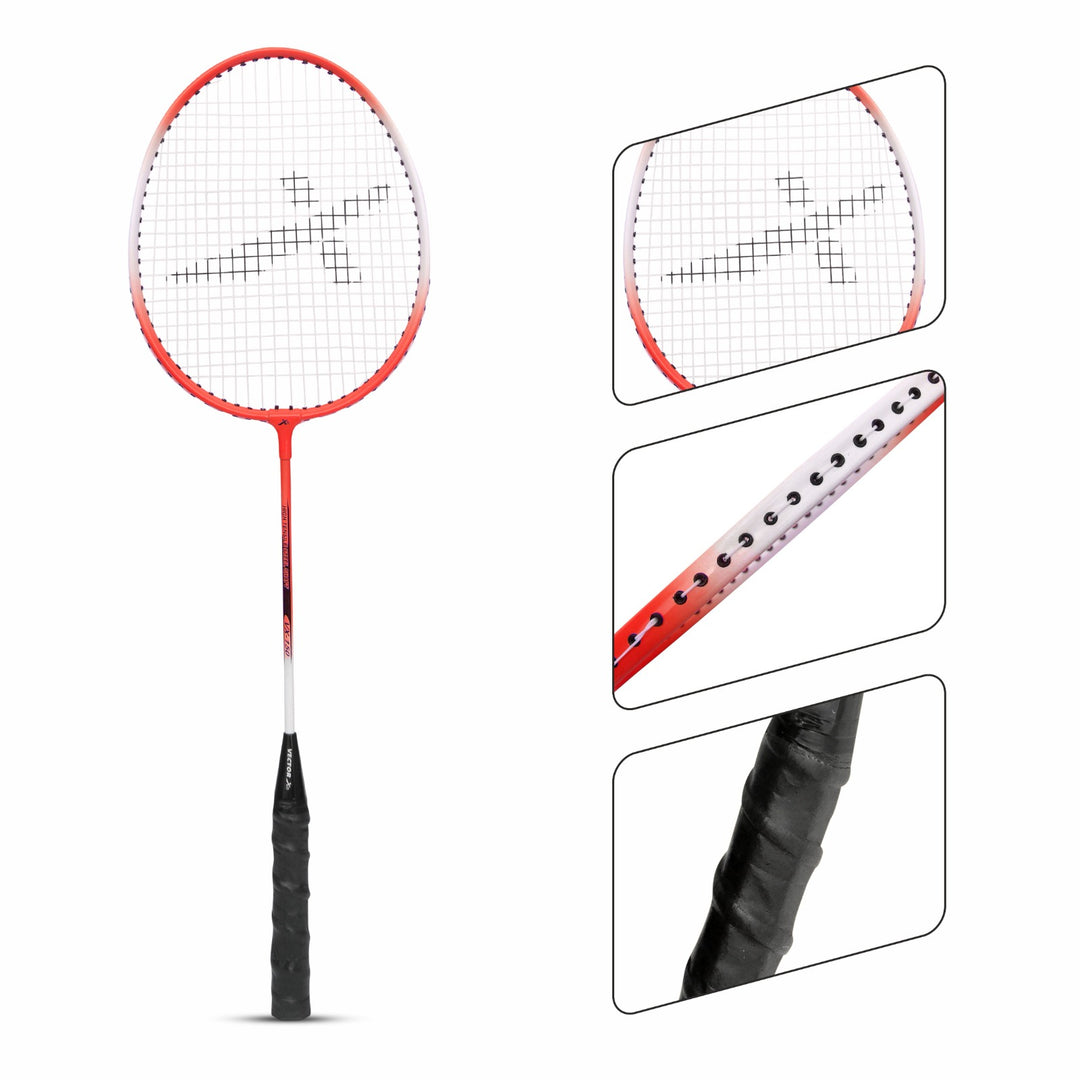 VXB-150 3-4TH Cover Red Strung Badminton Racquet (Pack of: 1 | 75 g)