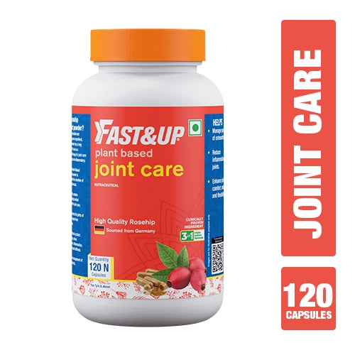 Fast&Up Joint Care - 100% 750mg Rosehip powder for Bone and Joint Care and Mobility - 120 Vegan Capsules
