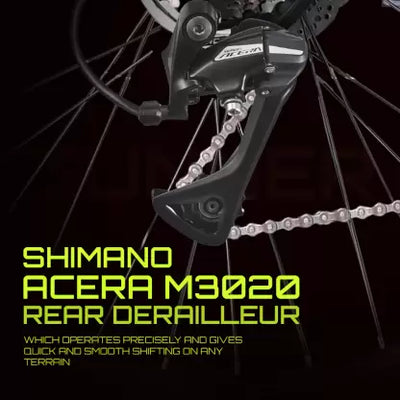 Gunner Pro Max | 6061 Alloy Frame | Shimano Acera | Zoom Lockout Suspension 700c T Hybrid Cycle/ City Bike (21 Gear | Maroon)