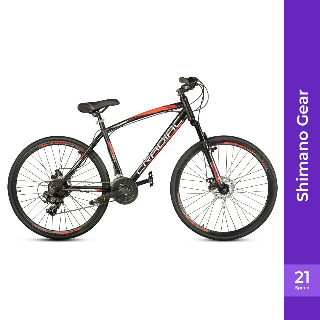 Discover Pro Shimano 700c T Hybrid Cycle/ City Bike (21 Gear Black)