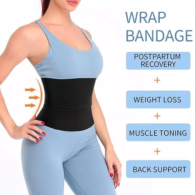 Body Shapewear & Tummy Shaper Belt for Women & Men Used for Postpartum Recovery | Weight Loss | Muscle Toning | Fitness Exercise | Workout | Back Support | Gym | Yoga