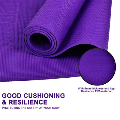 Purple Ultra Soft Yoga Mat Eco-Friendly (6 mm)
