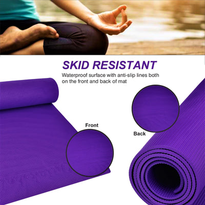 Purple Ultra Soft Yoga Mat Eco-Friendly (6 mm)