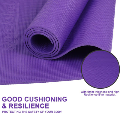 Purple Ultra Soft Yoga Mat (6MM mm)