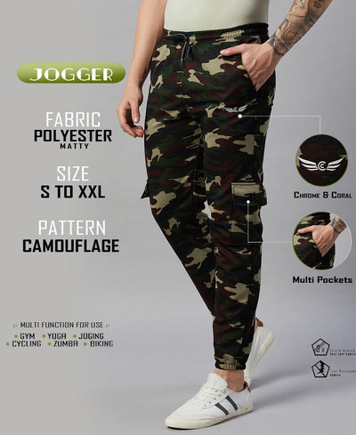 Men Camouflage Green Joggers (Pack of 1)
