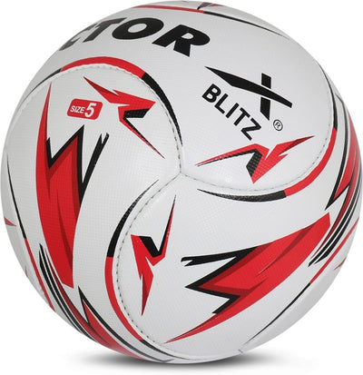 Blitz Hand Stitched Football - Size: 5 (Pack Of 1)(White)