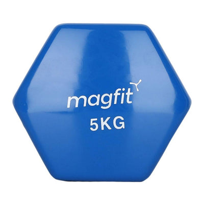 Magfit Vinyl Dumbbell (5 kg) Blue