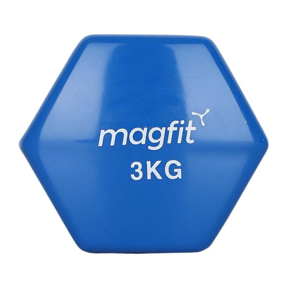 Magfit Vinyl Dumbbell (3 kg) Blue