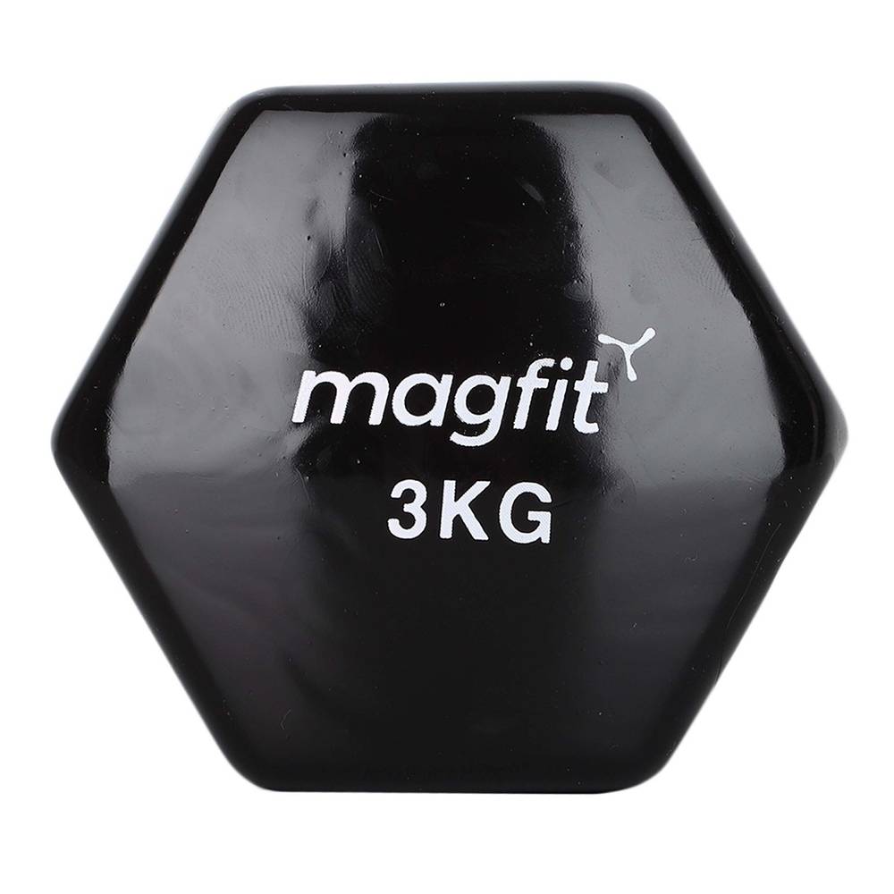 Magfit Vinyl Dumbbell (3 kg) Black