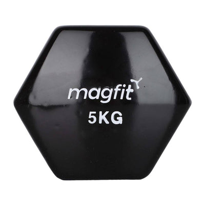 Magfit Vinyl Dumbbell (5 kg) Black