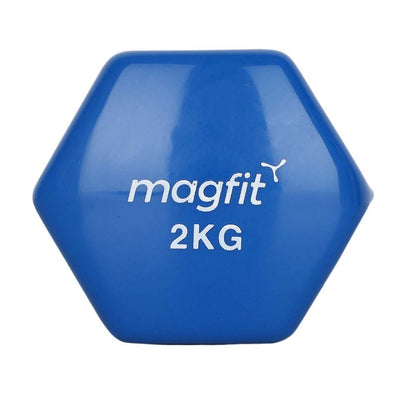 Magfit Vinyl Dumbbell (2 kg) Blue