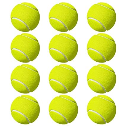 Rubber Cricket Tennis Ball(Pack of 12 |Light Yellow)