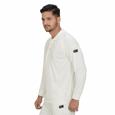 7205 Full Sleeve Cricket T-Shirt Size-X-Large ( White/Navy)