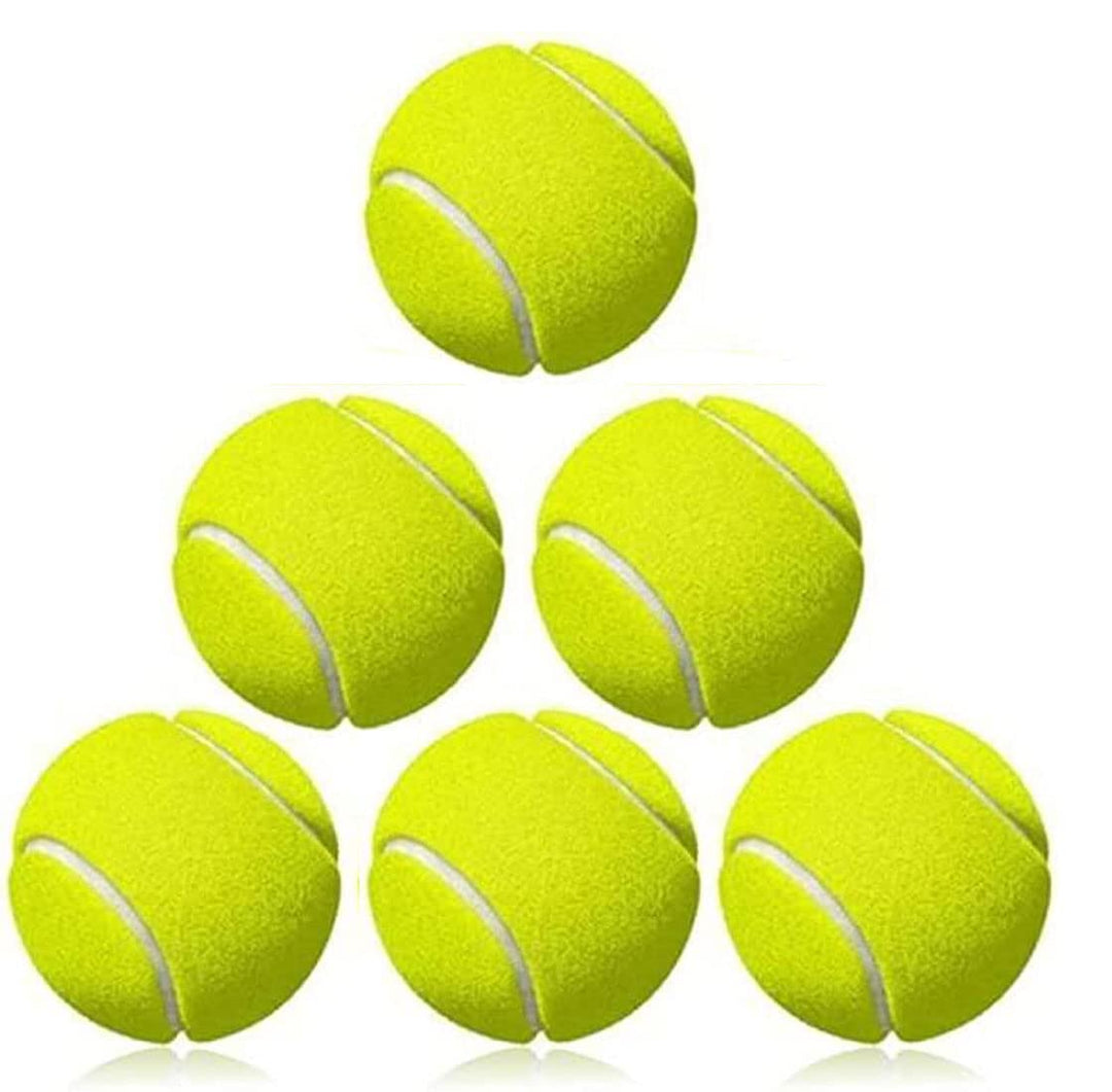 Rubber Cricket Tennis Ball(Pack of 6 |Light Yellow)