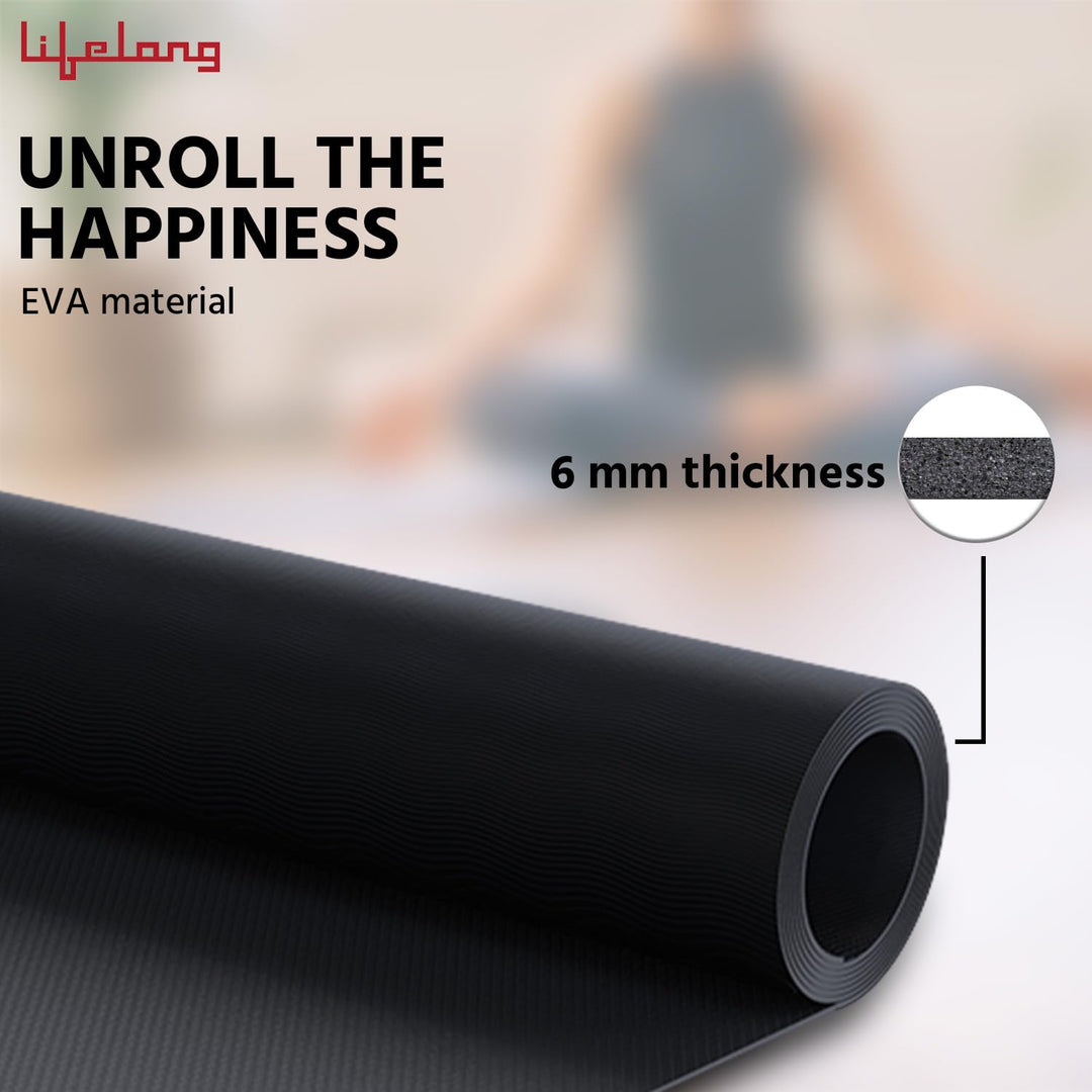 13mm Extra Thick Yoga and Exercise Mat with Carrying Strap