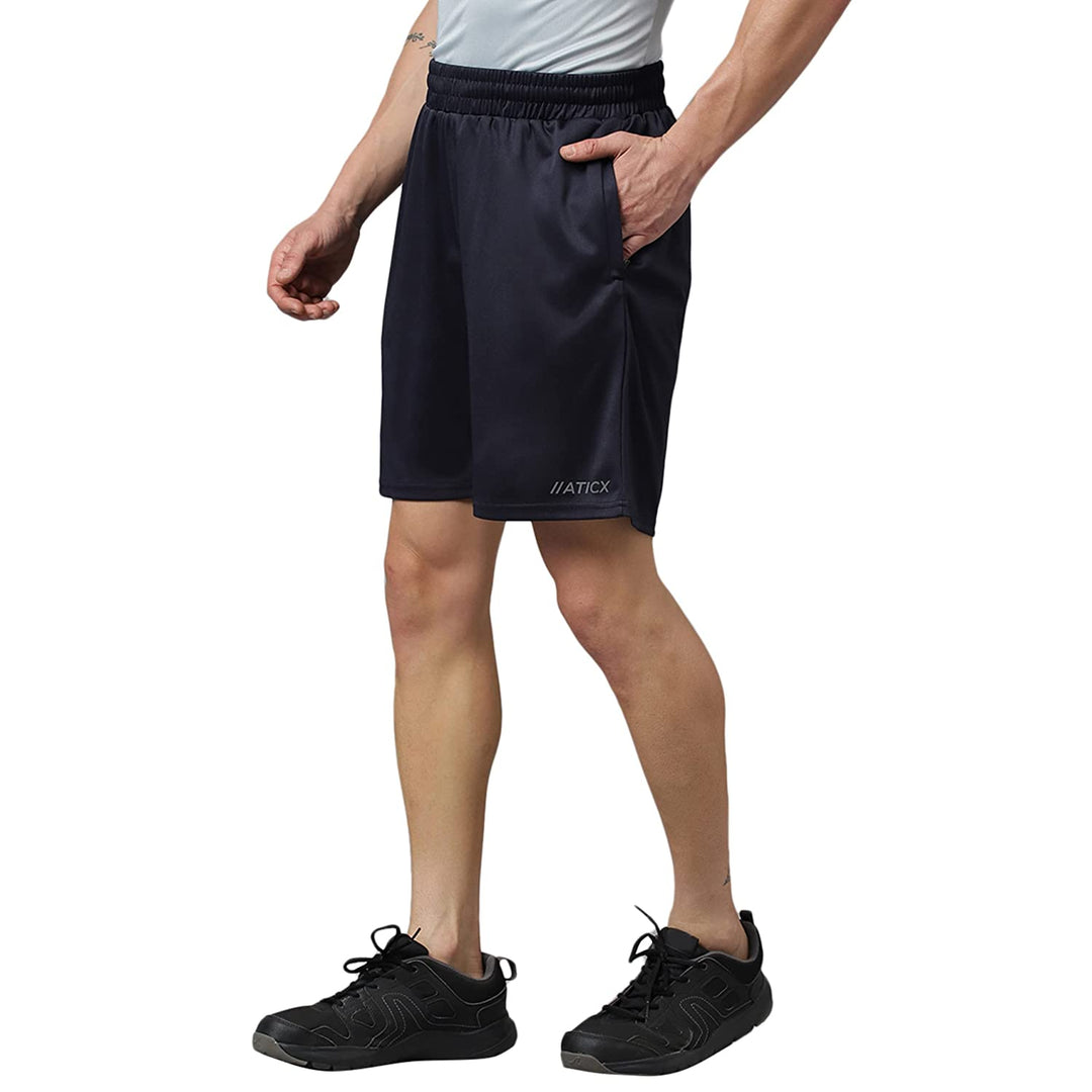 Men’s Regular Fit Polyester Shorts (Blue)