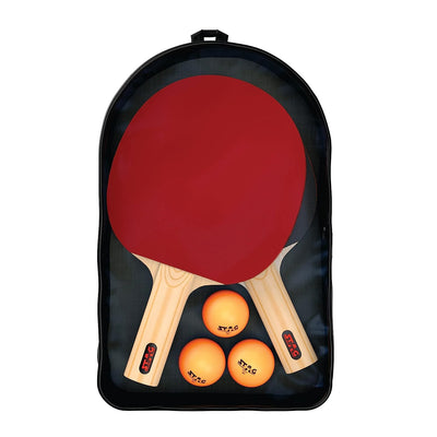 1 Star Table Tennis Playset (2 Racquets & 3 Balls) (White) | (Model: 1 Star Playset)