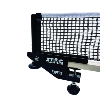 Iconic Expert Professional Grade Table Tennis (T.T) Net & Post Set| Quick Easy Setup and Spring Activated Clamp Net| Indoor & Outdoor Compatible Snap-On Ping Pong Table Net Post - (Alloy Steel)