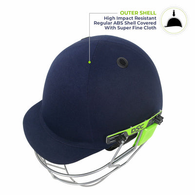 EDGE PRO Cricket Helmet for Men & Boys (Adjustable Steel Grill | Fit Adjuster |Color: Navy Blue | Light Weight | Size-Medium