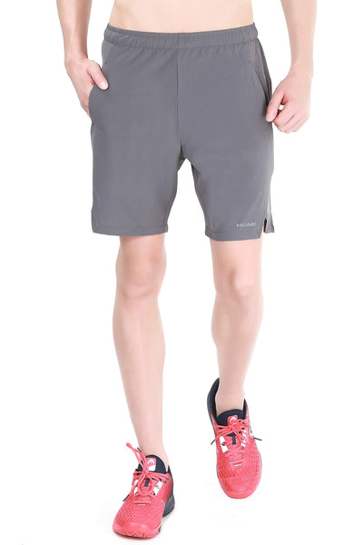 HPS-1088 Polyester Tennis Shorts for Mens | Size - Large | Colour - Charcoal